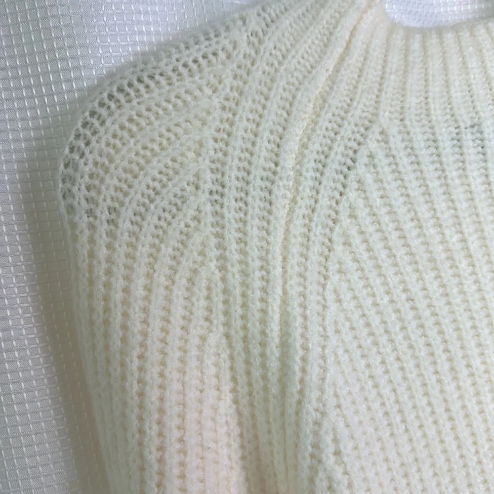 Express Sweater Dress - Ribbed Knit, Long Sleeve, Black, Size M - Picture 11 of 16